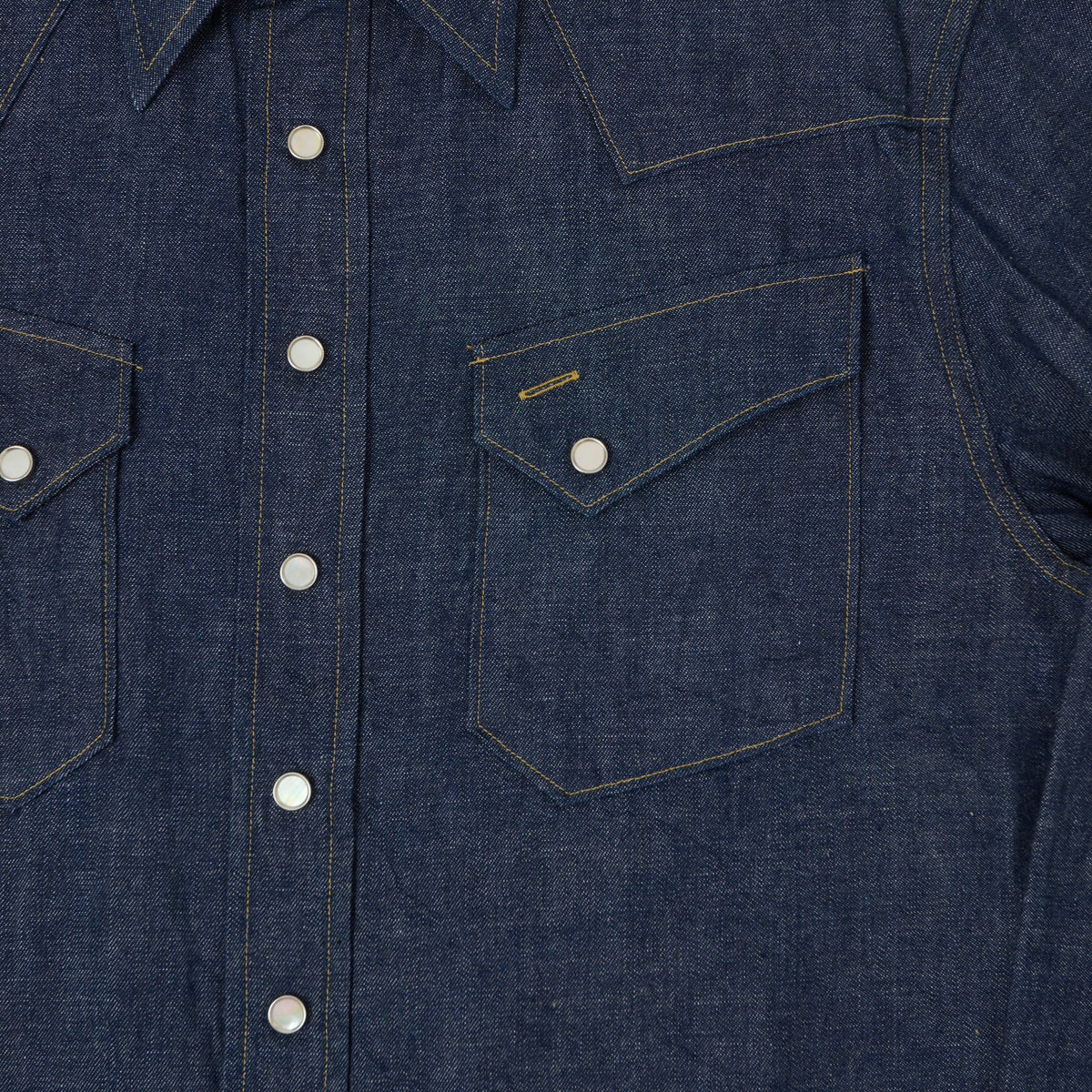 Sugar Cane Denim Western Shirt - Raw