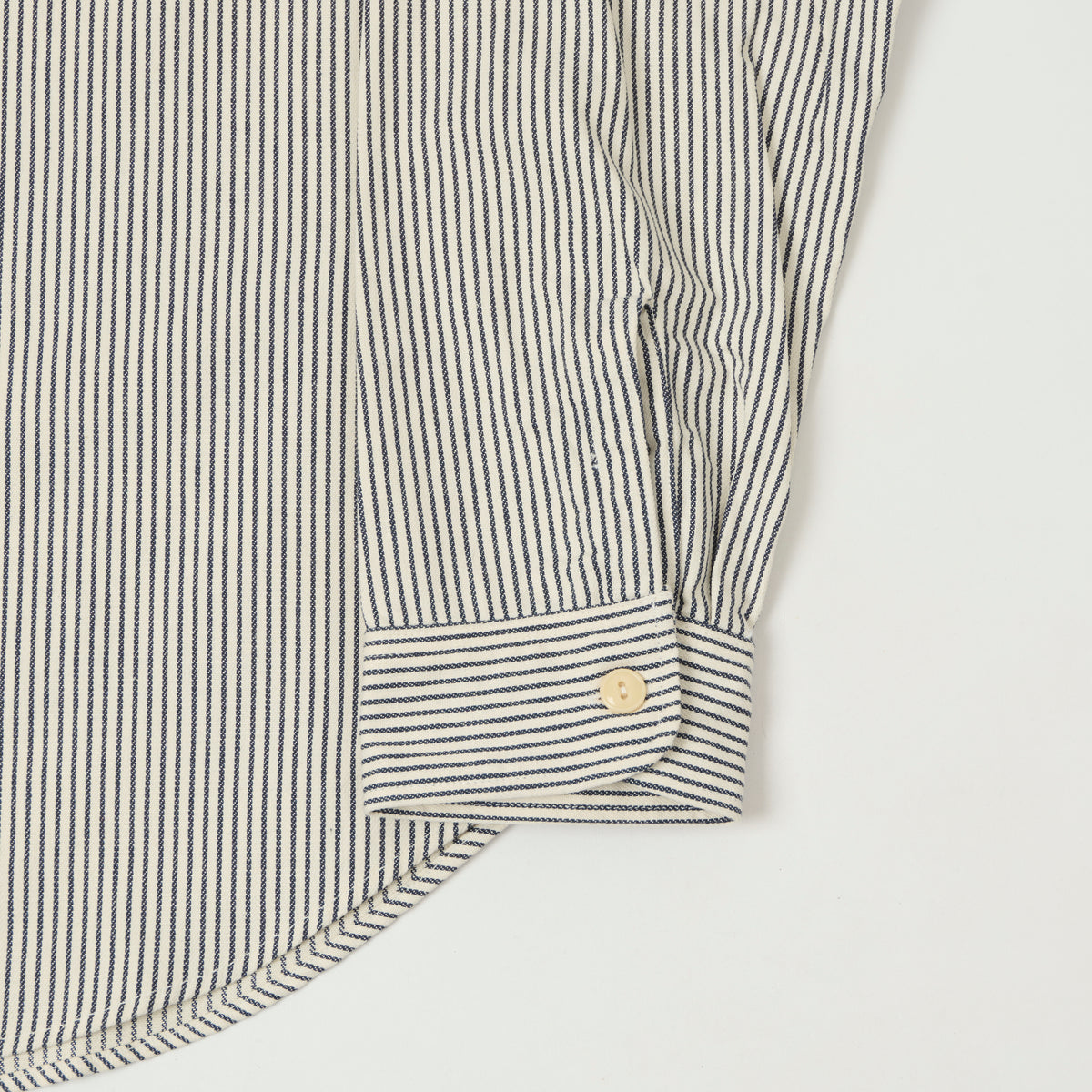 Sugar Cane Hickory Stripe Work Shirt - Grey