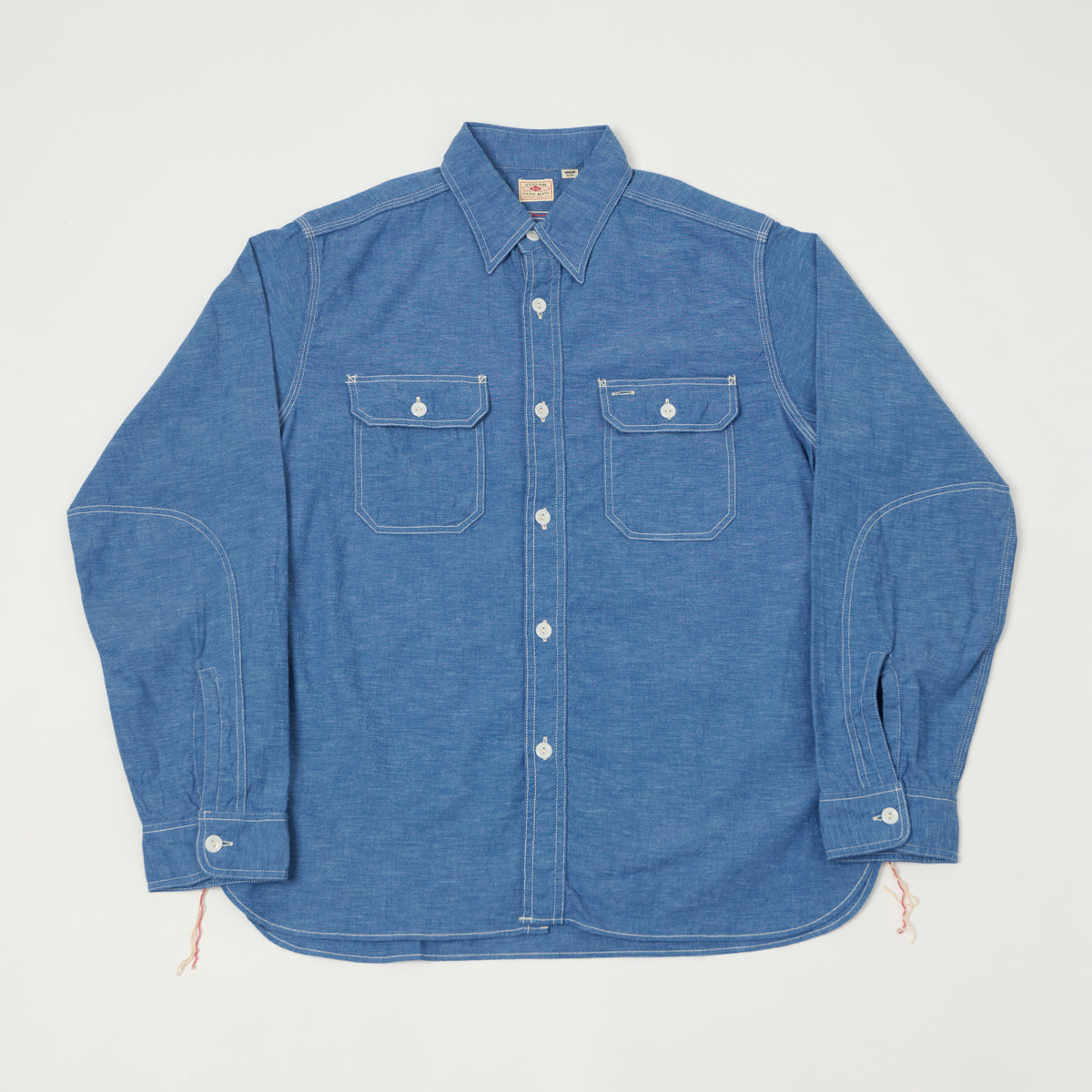Sugar Cane 'Beta' Chambray Work Shirt - Indigo