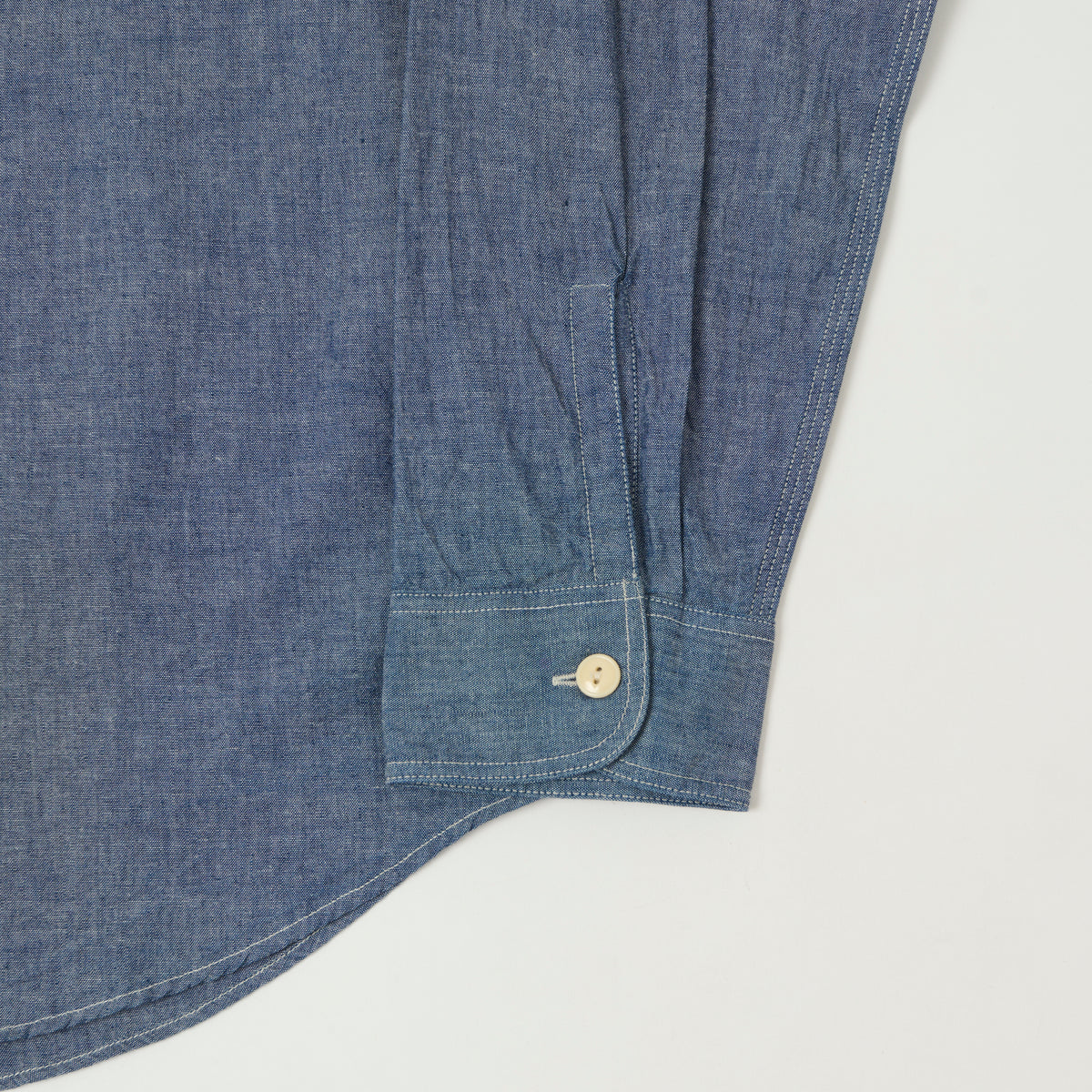 Sugar Cane Chambray Work Shirt - Navy