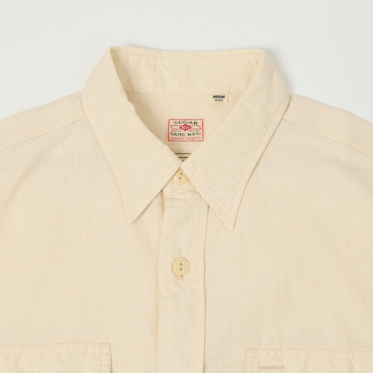 Sugar Cane Chambray Work Shirt - White