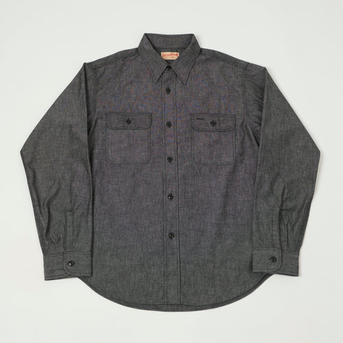 Sugar Cane Chambray Work Shirt - Charcoal