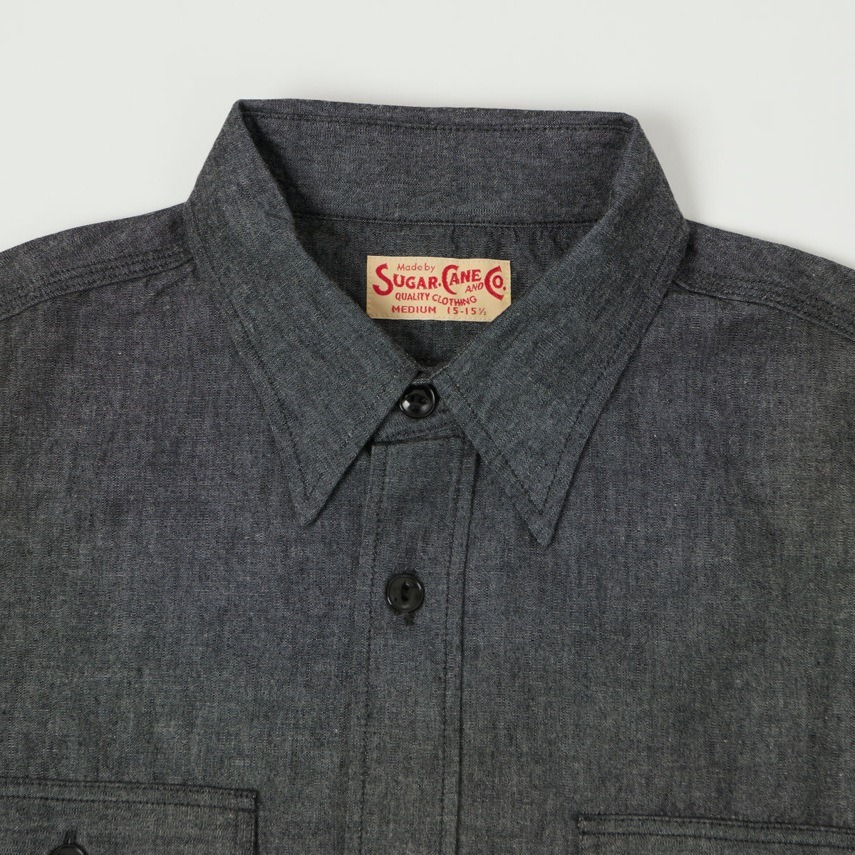Sugar Cane Chambray Work Shirt - Charcoal