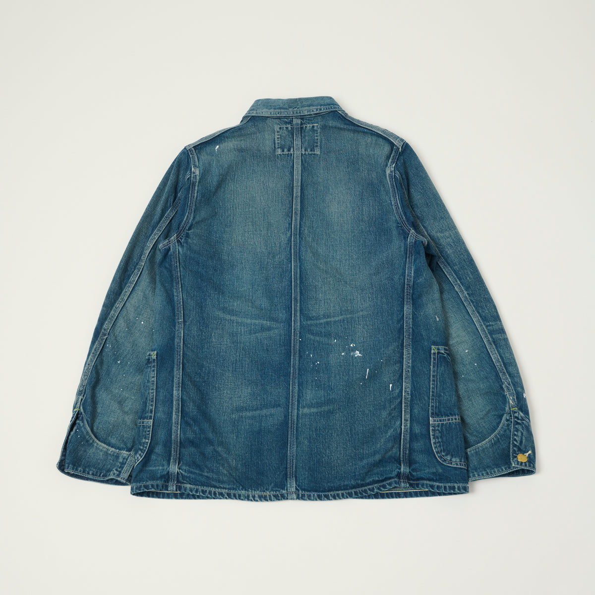 Sugar Cane 11oz Denim Work Coat - Splatter Wash