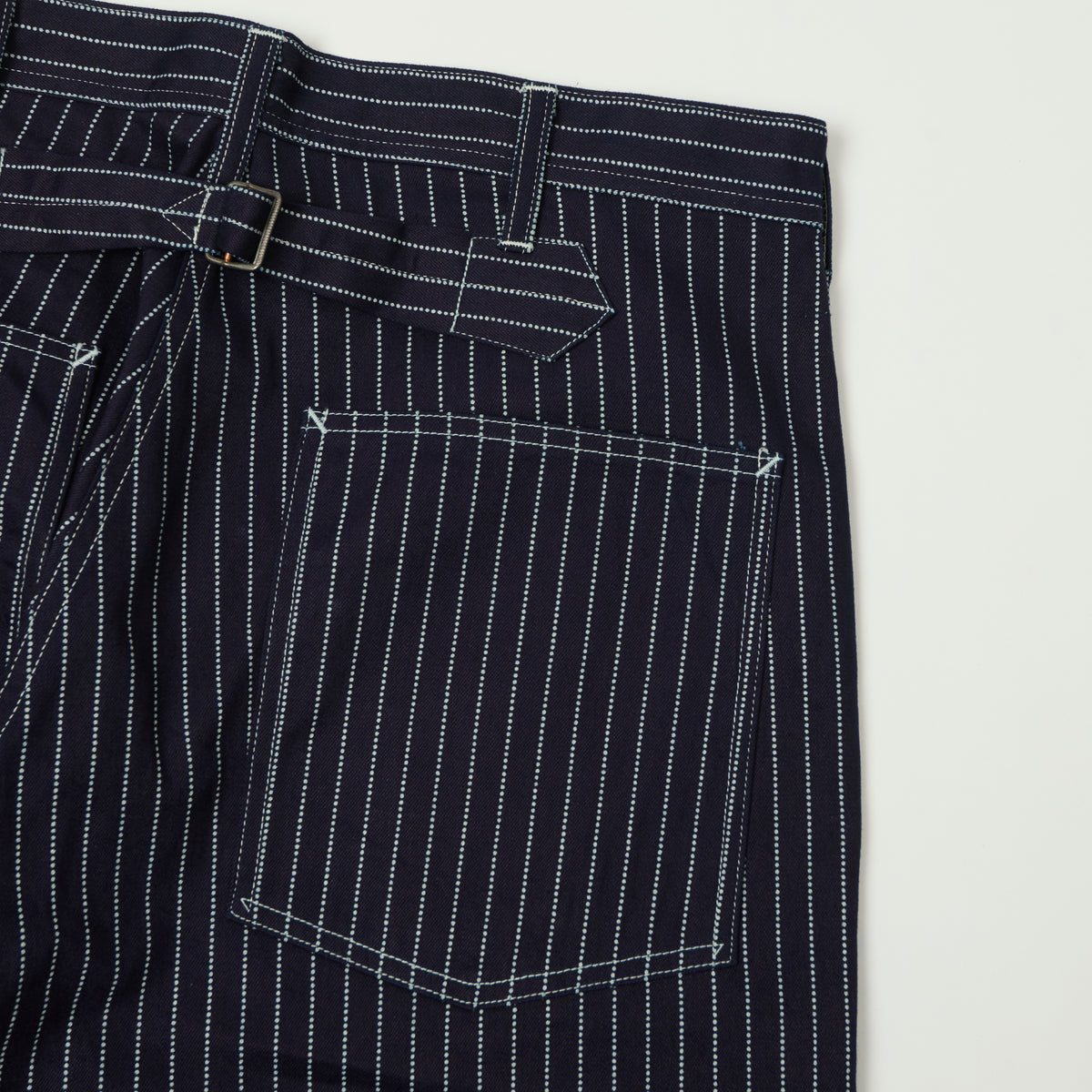 Sugar Cane 9oz Wabash Stripe Engineer Pants - Indigo