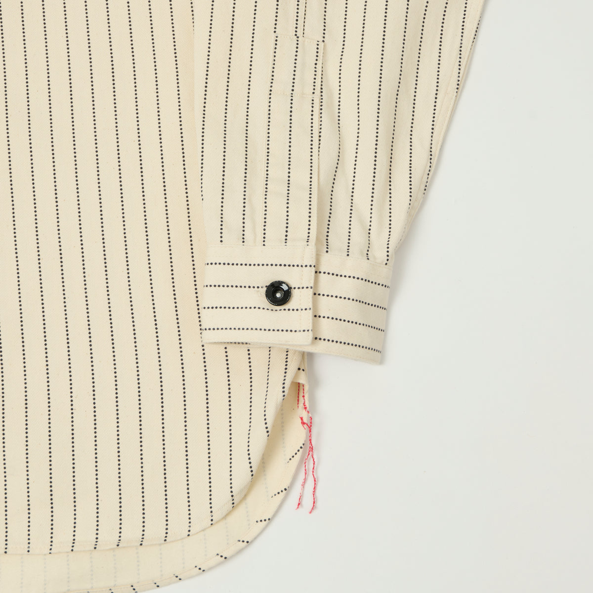 Sugar Cane Wabash Stripe Work Shirt - White