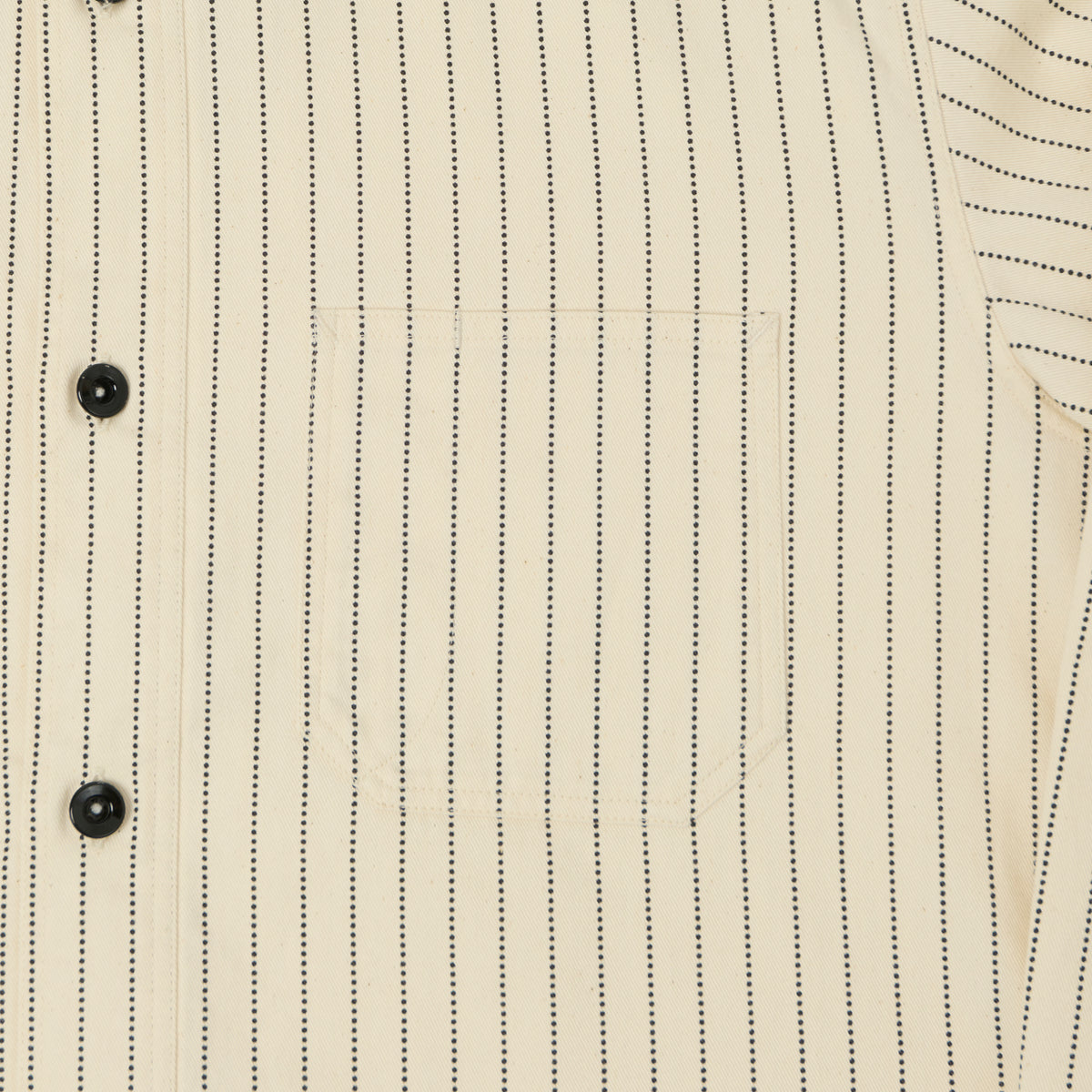 Sugar Cane Wabash Stripe Work Shirt - White
