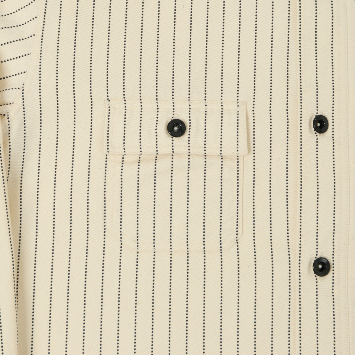 Sugar Cane Wabash Stripe Work Shirt - White