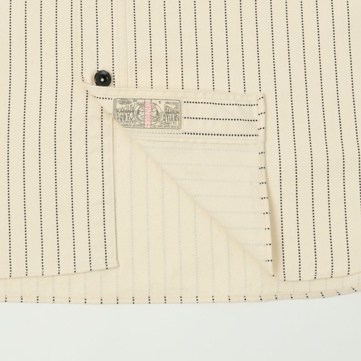 Sugar Cane Wabash Stripe Work Shirt - White