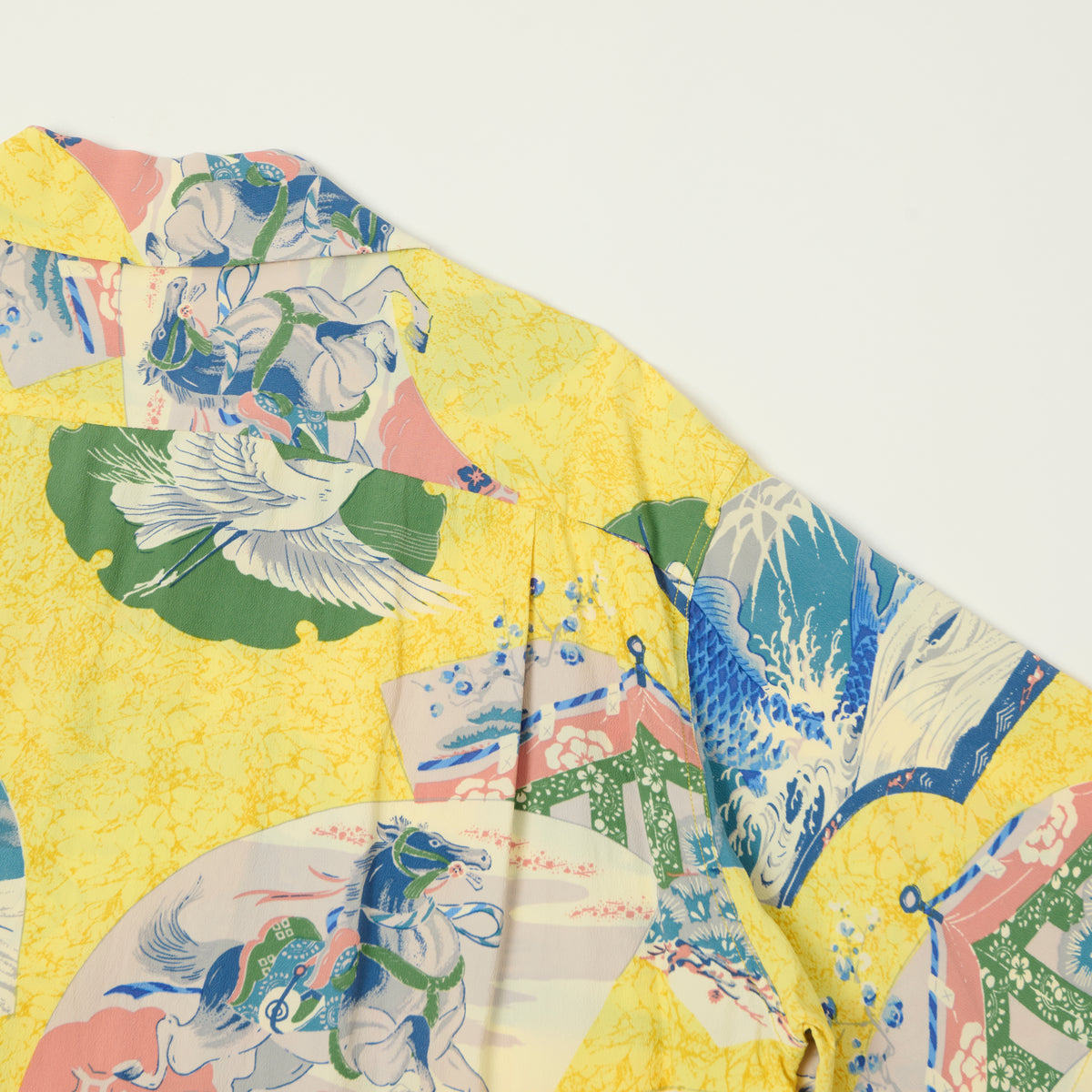 Sun Surf 'Koi' Short Sleeve Hawaiian Shirt - Yellow