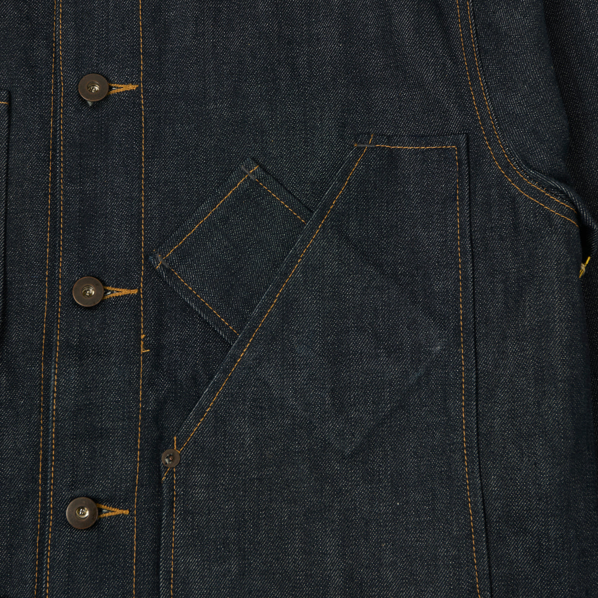 Tellason 12.5oz Kaihara Mills Denim Chore Jacket - Raw