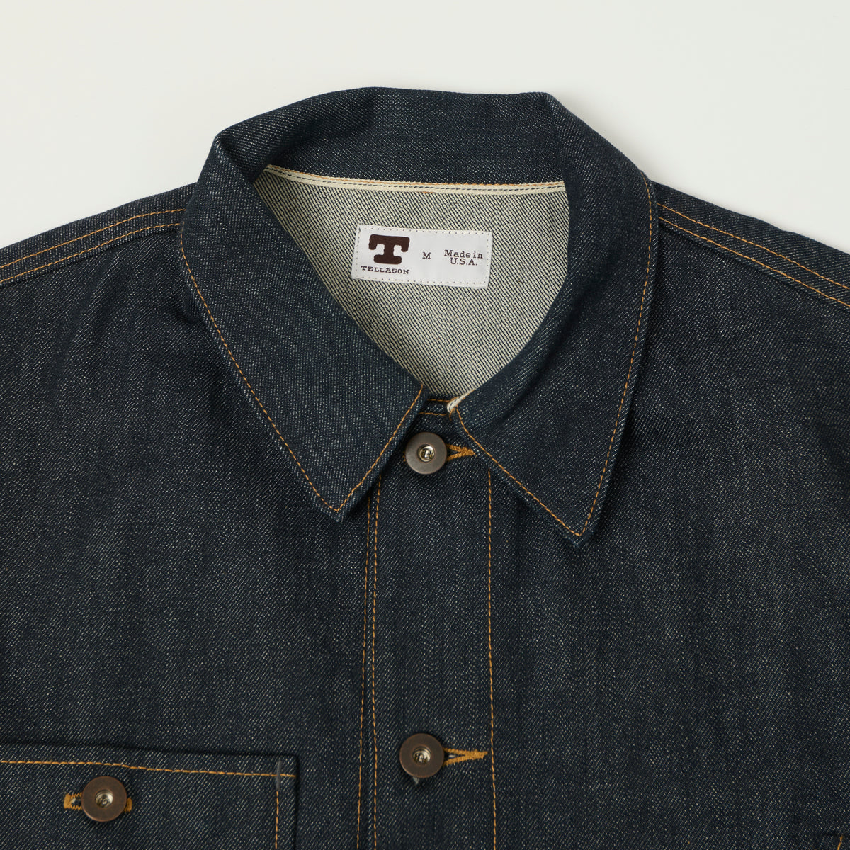 Tellason 12.5oz Kaihara Mills Denim Chore Jacket - Raw