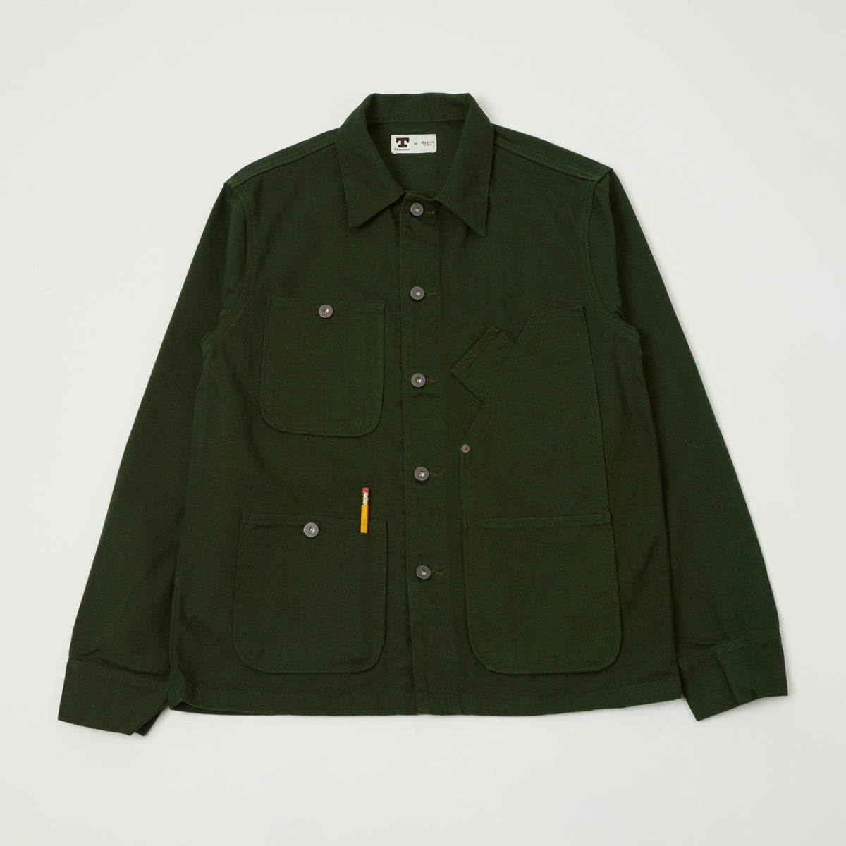 Tellason 13oz Denim Chore Jacket - Green