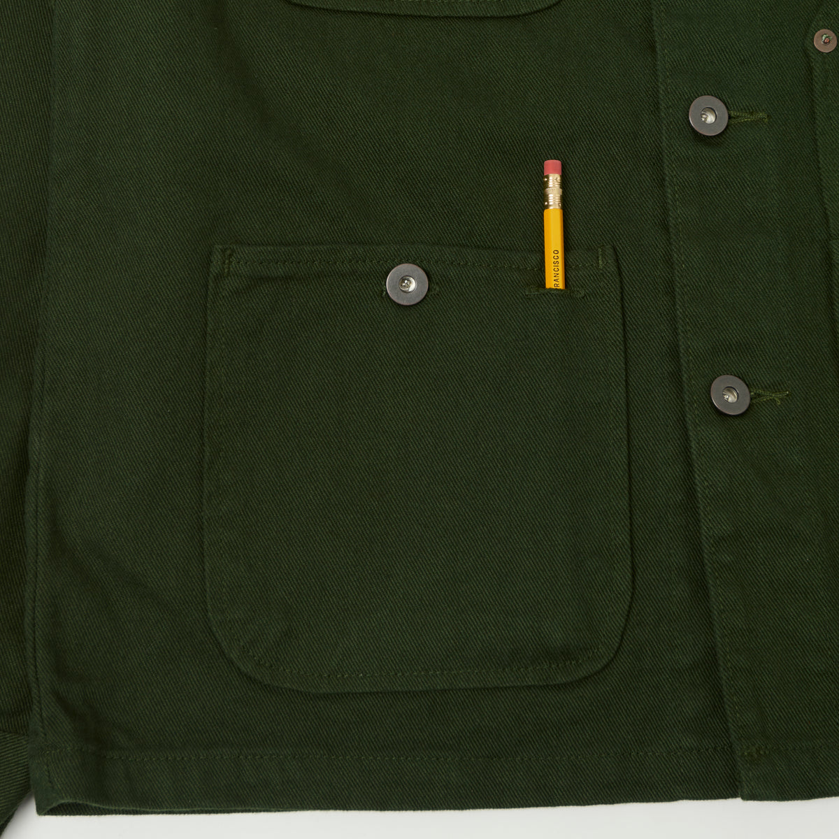 Tellason 13oz Denim Chore Jacket - Green
