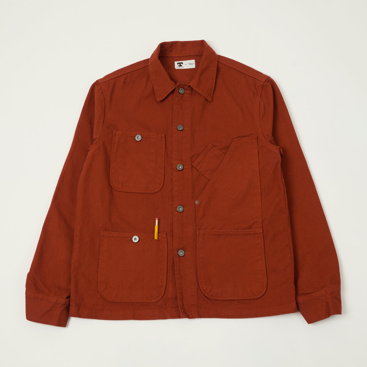 Tellason 13oz Denim Chore Jacket - International Orange