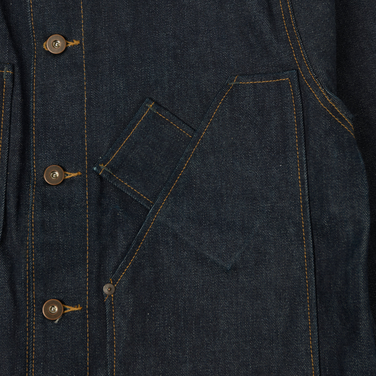 Tellason 16.5oz Kaihara Mills Denim Chore Jacket - Raw