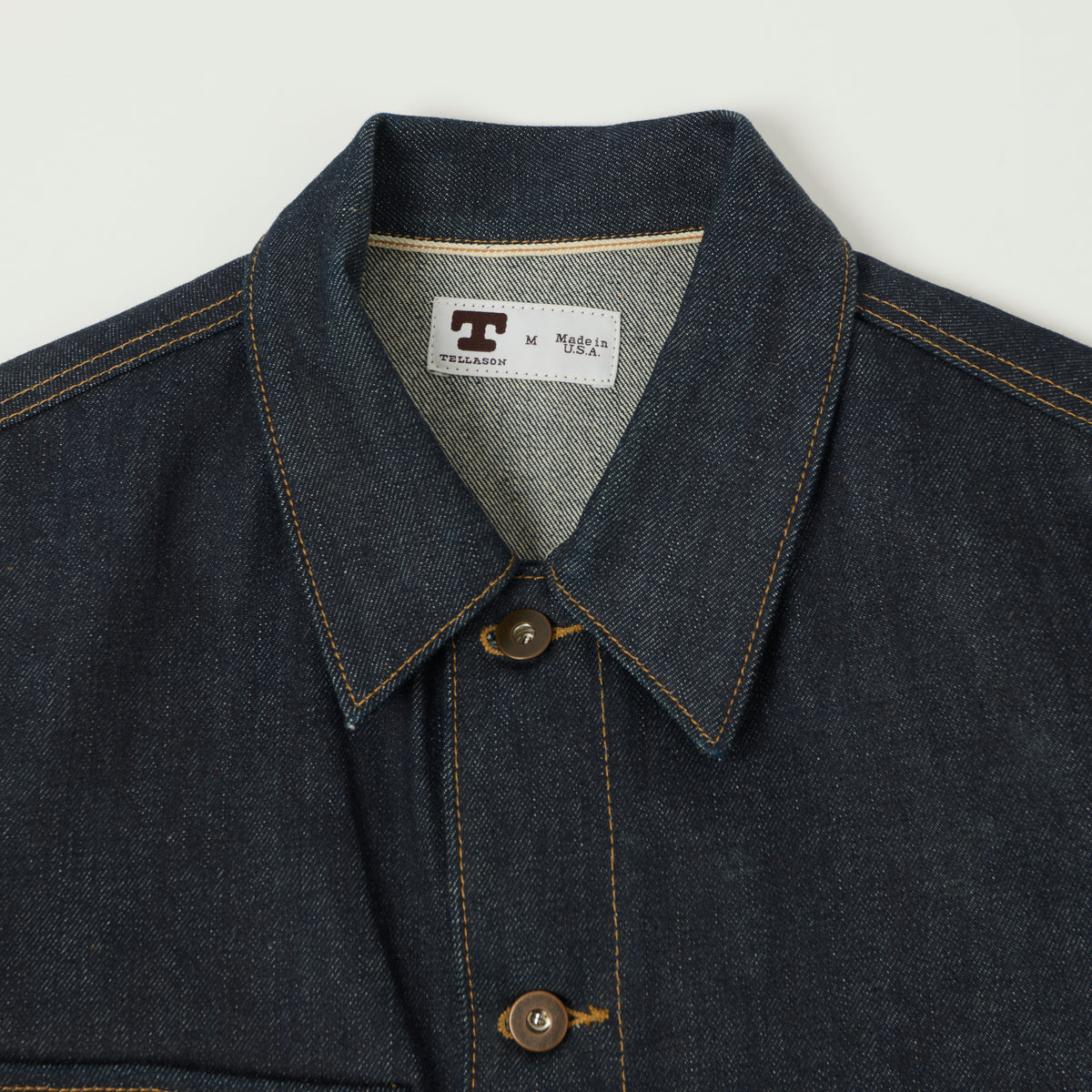 Tellason 16.5oz Kaihara Mills Denim Chore Jacket - Raw