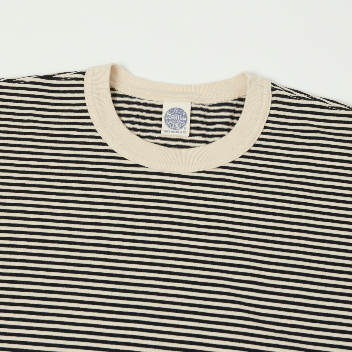 TOYS McCOY 'The Great American Hero' Stripe T-Shirt - Ivory/Black