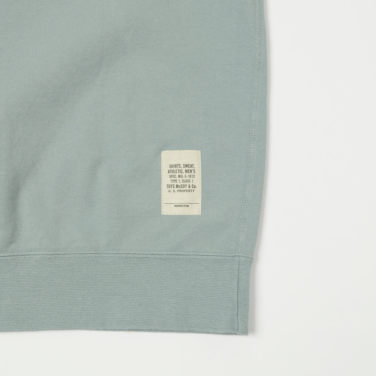 TOYS McCOY Short Sleeve Military Sweatshirt - Saxe Grey