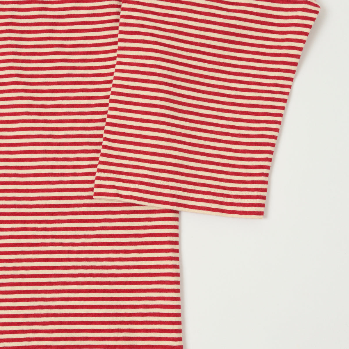 TOYS McCOY 'The Great American Hero' Quarter Sleeve Stripe T-Shirt - Ivory/Red