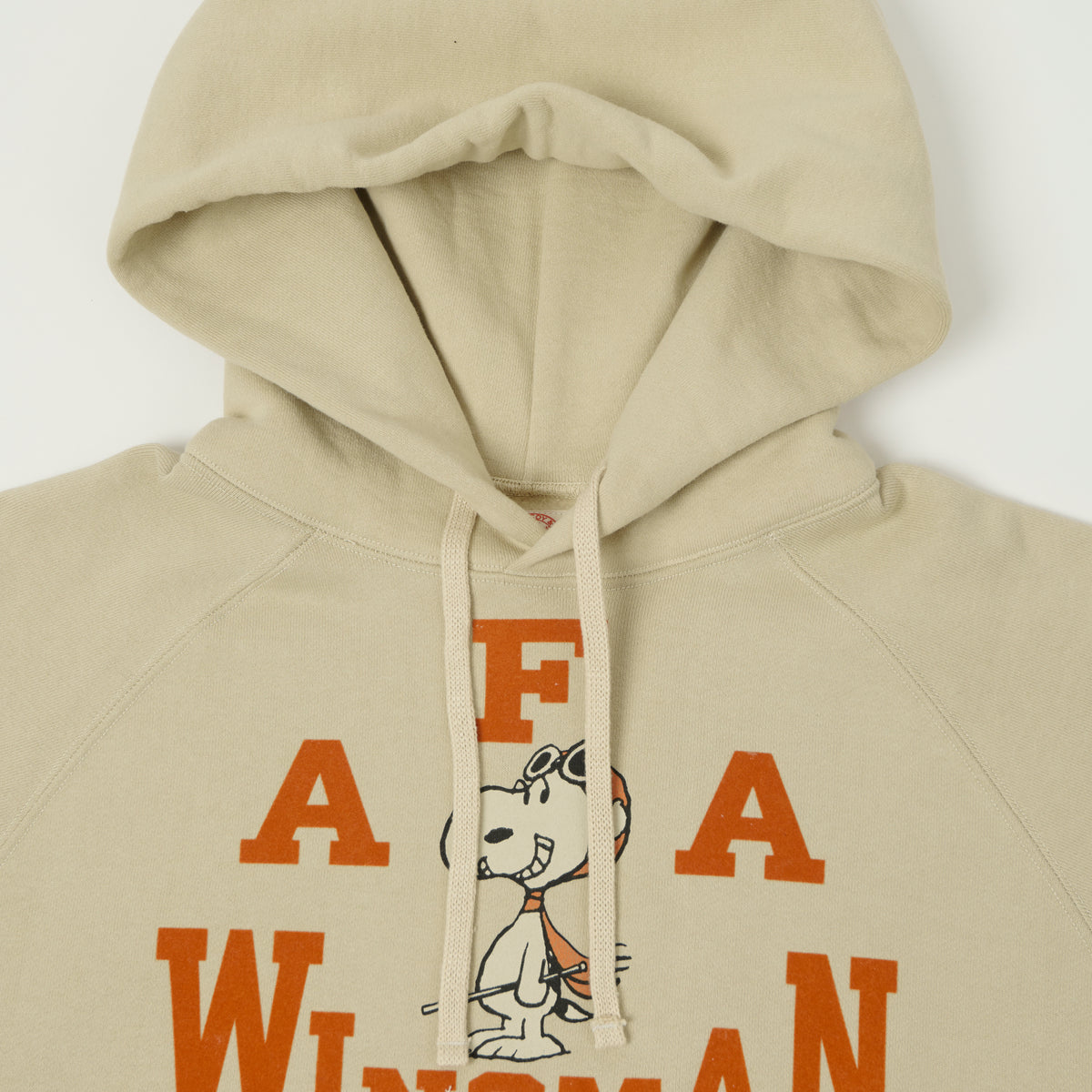 TOYS McCOY 'Snoopy Wingman' Parka Sweat - Ivory/Orange