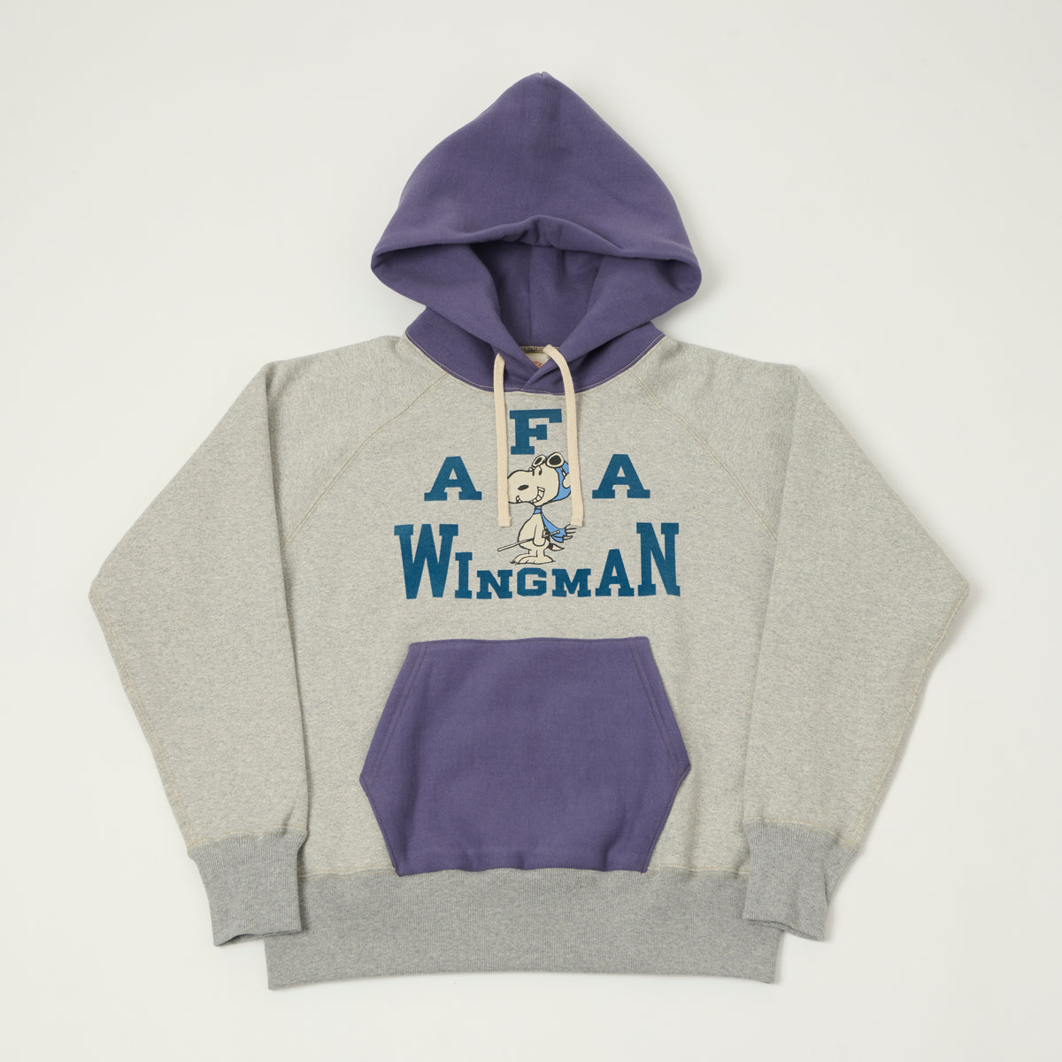 TOYS McCOY 'Snoopy Wingman' Parka Sweat - Grey/Faded Blue