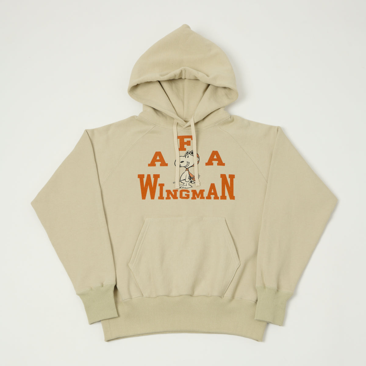 TOYS McCOY 'Snoopy Wingman' Parka Sweat - Ivory/Orange