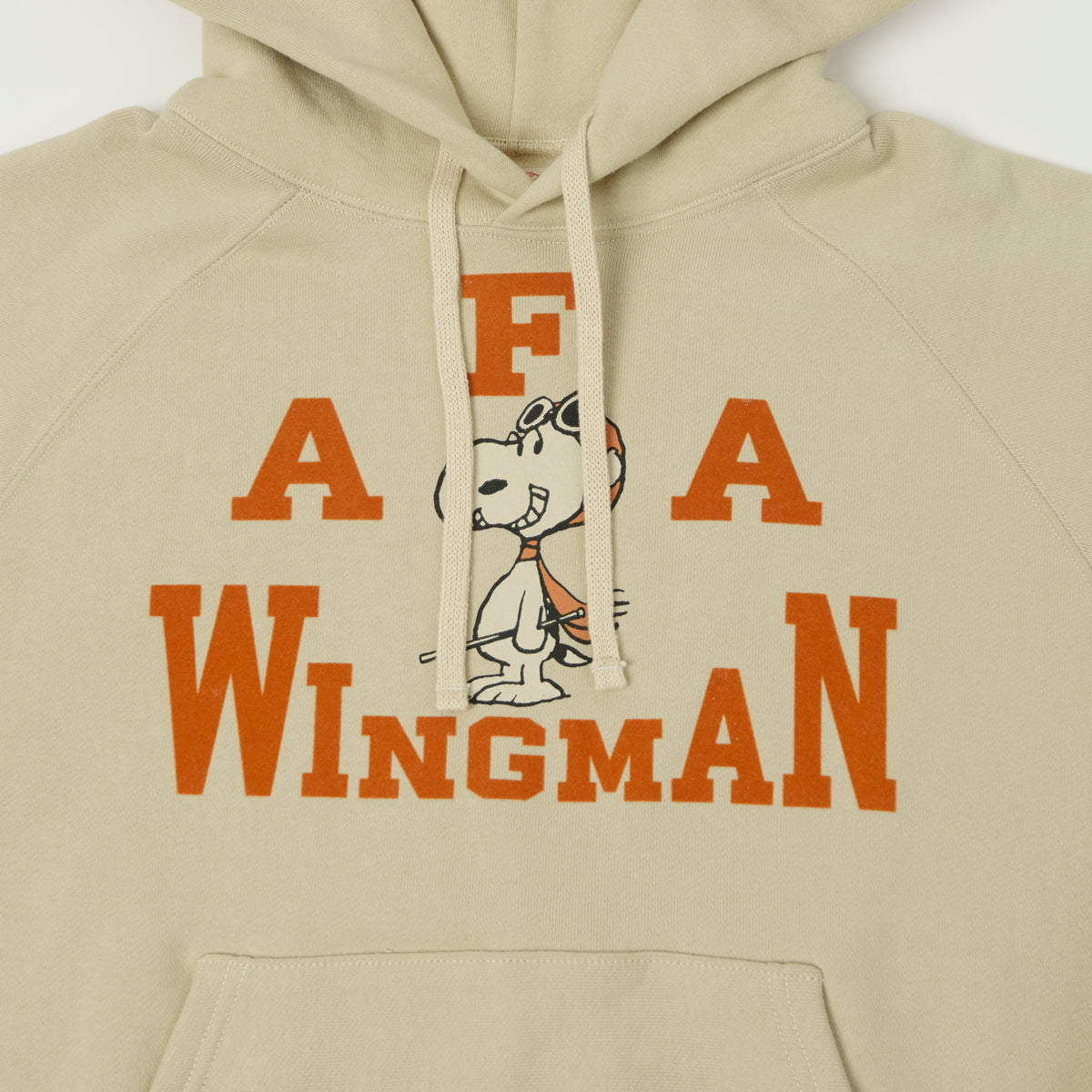 TOYS McCOY 'Snoopy Wingman' Parka Sweat - Ivory/Orange