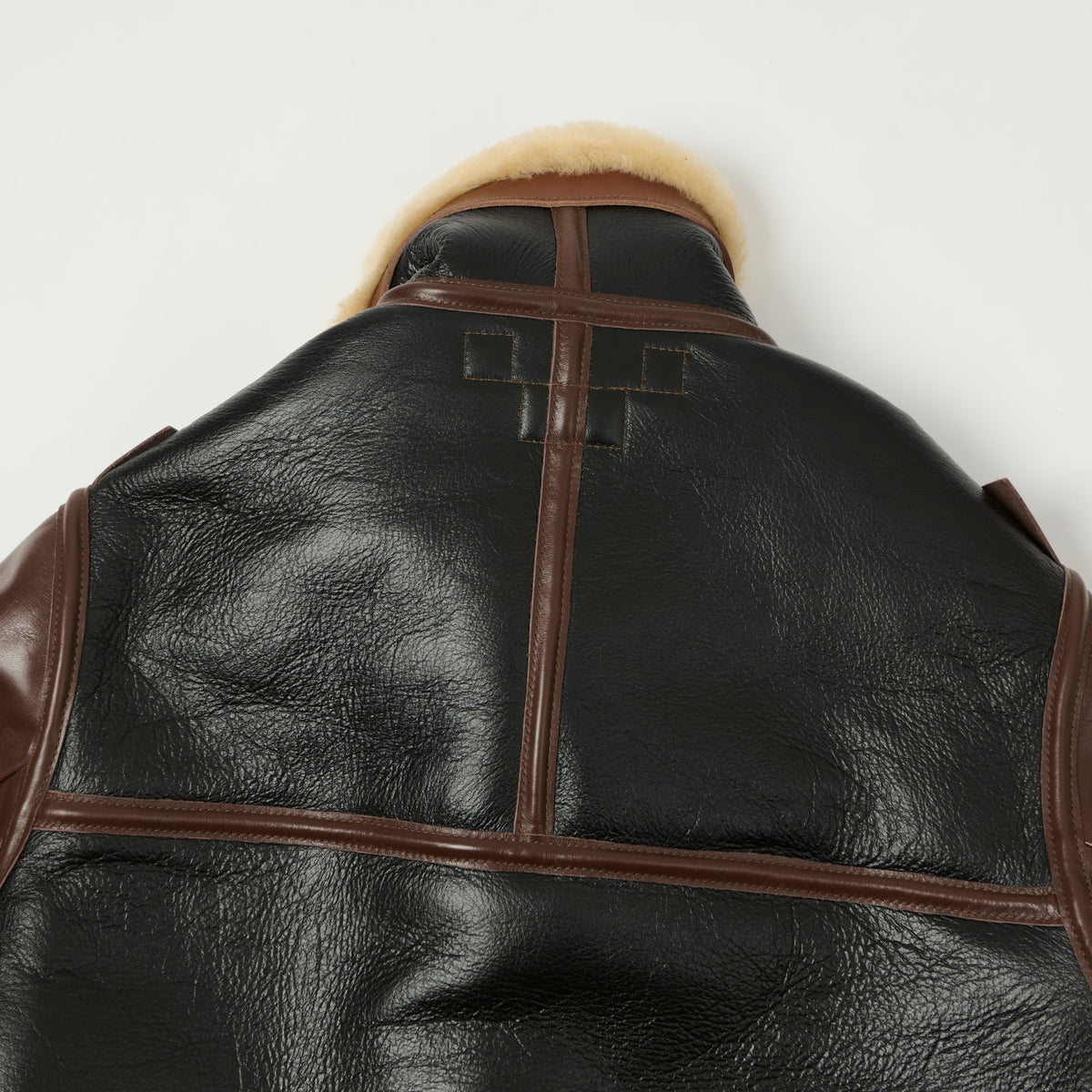TOYS McCOY U.S.A.F B-3 Sheepskin Leather Flight Jacket - Black/Brown
