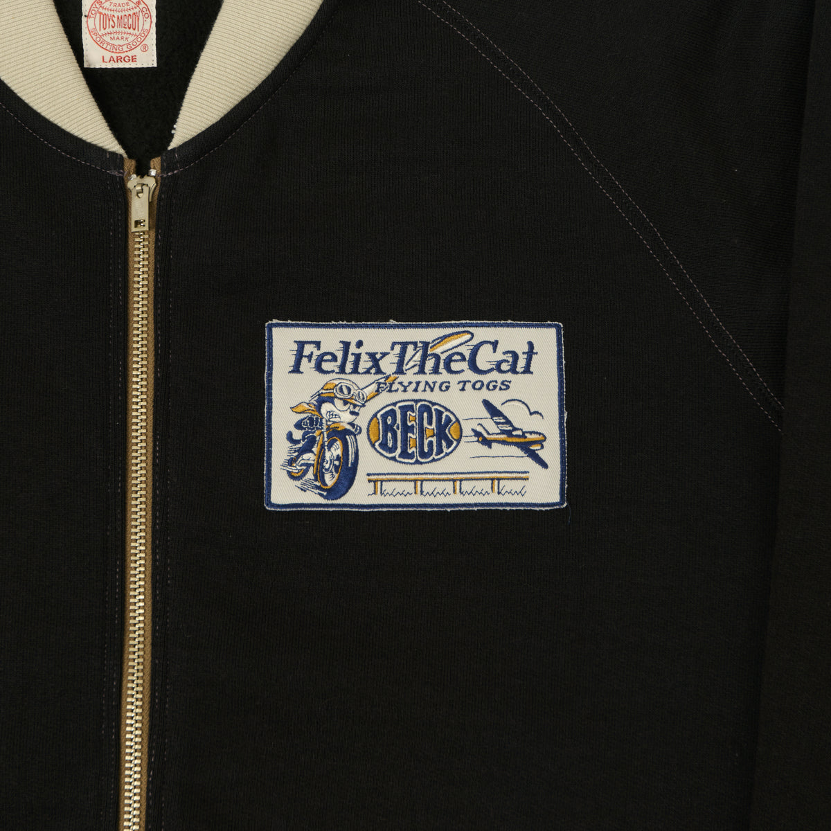 TOYS McCOY 'Felix The Cat/Beck' C-2 Zip Through Sweat - Black/Ivory