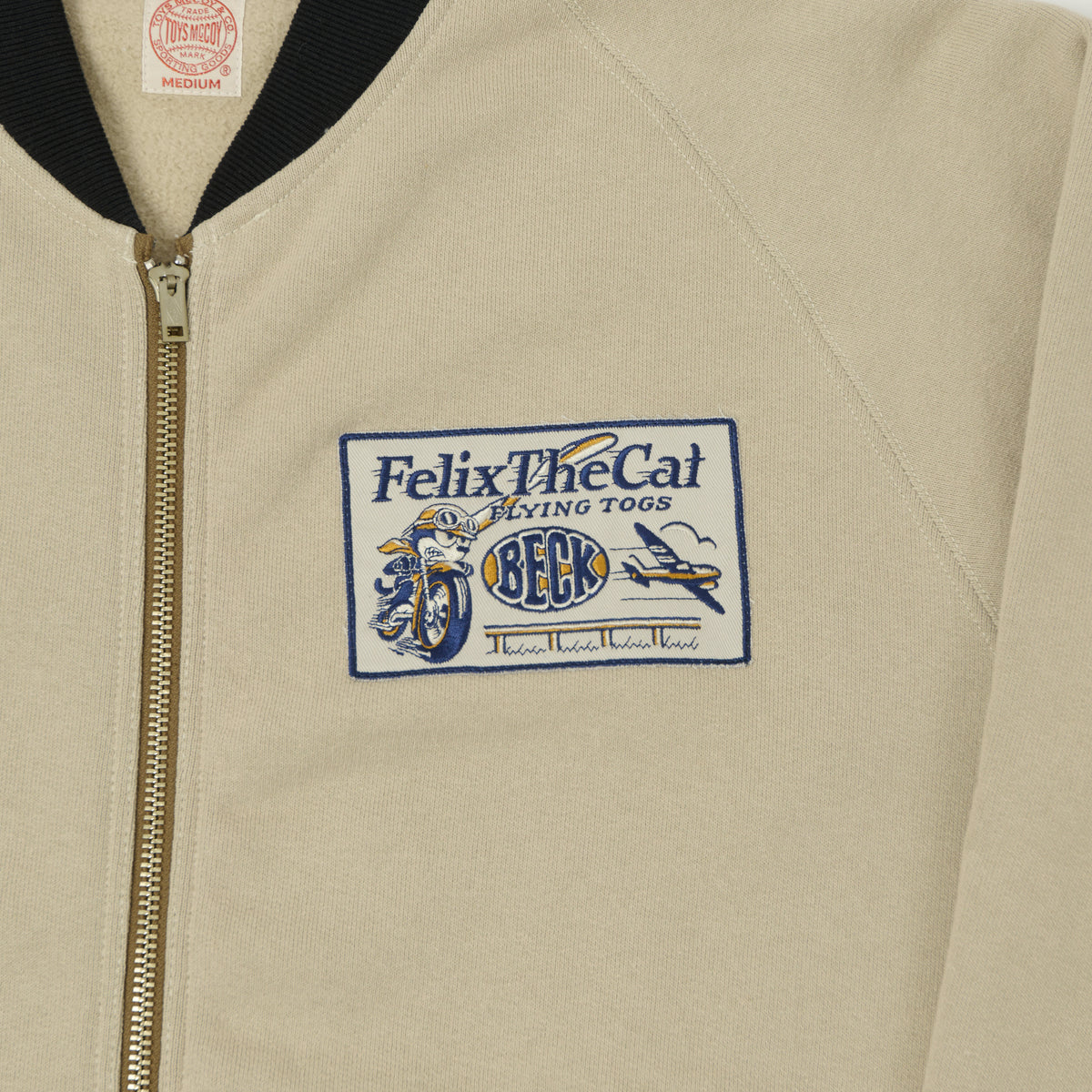 TOYS McCOY 'Felix The Cat/Beck' C-2 Zip Through Sweat - Ivory/Black