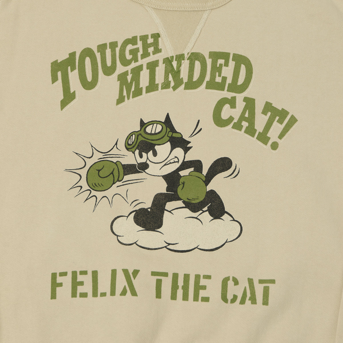 TOYS McCOY Felix The Cat 'Tough Minded' Sweatshirt - Ivory