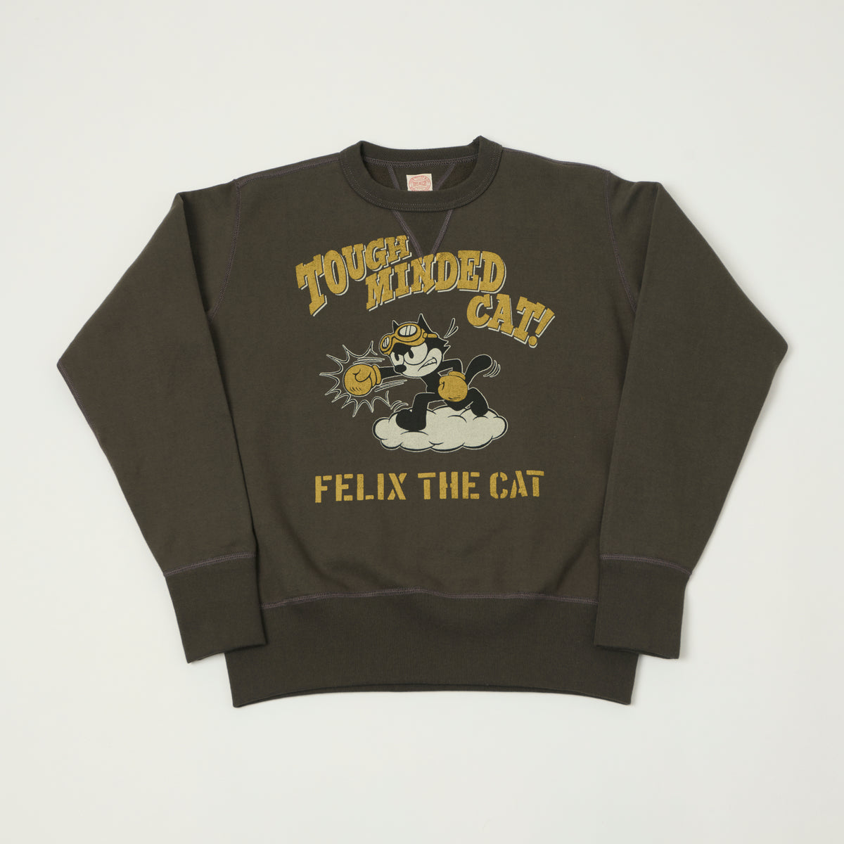 TOYS McCOY Felix The Cat 'Tough Minded' Sweatshirt - Charcoal