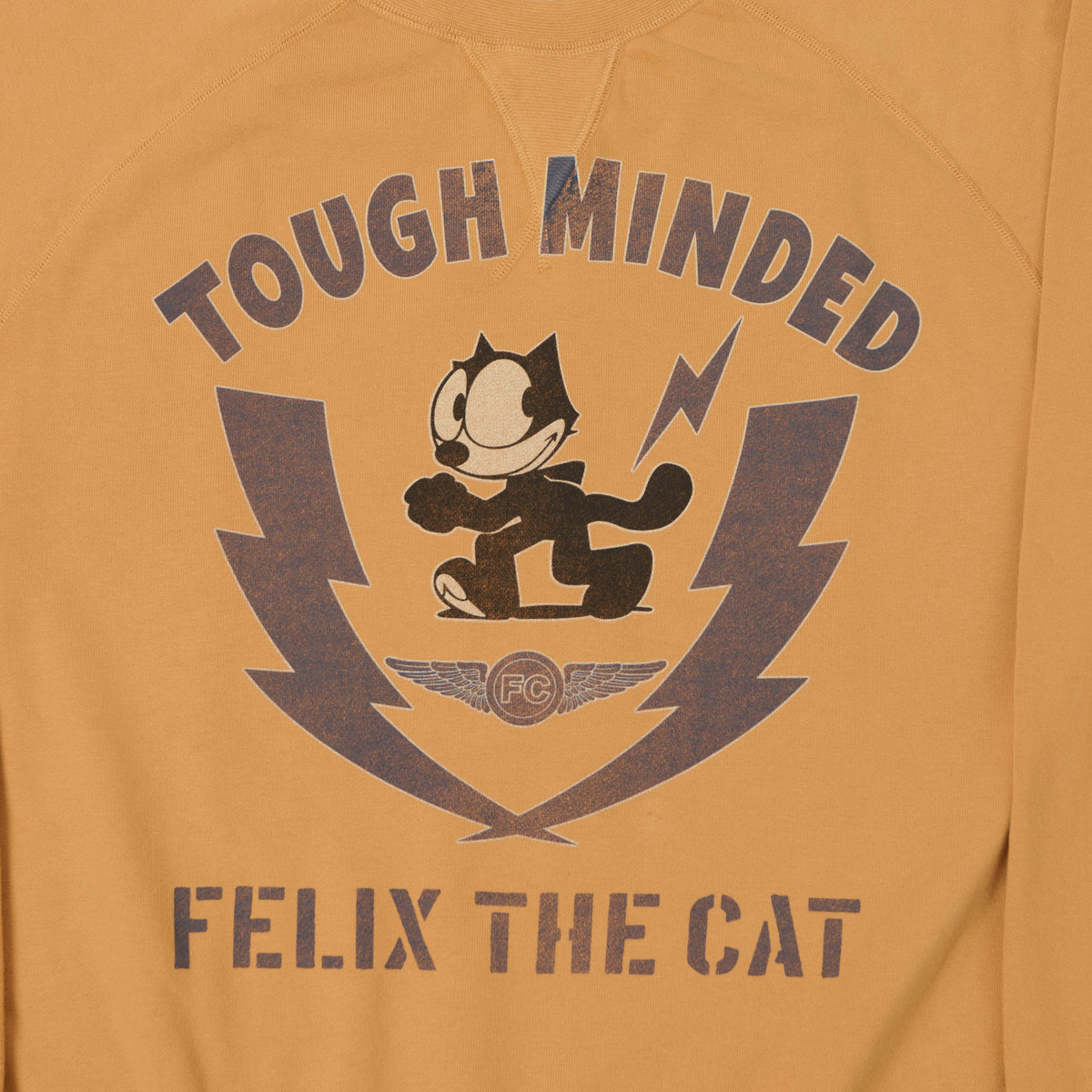 TOYS McCOY Felix The Cat 'Tough Minded' Sweatshirt - Gold