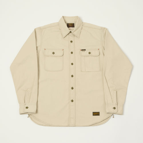 TOYS McCOY Herringbone Twill Dockers Work Shirt - Ivory