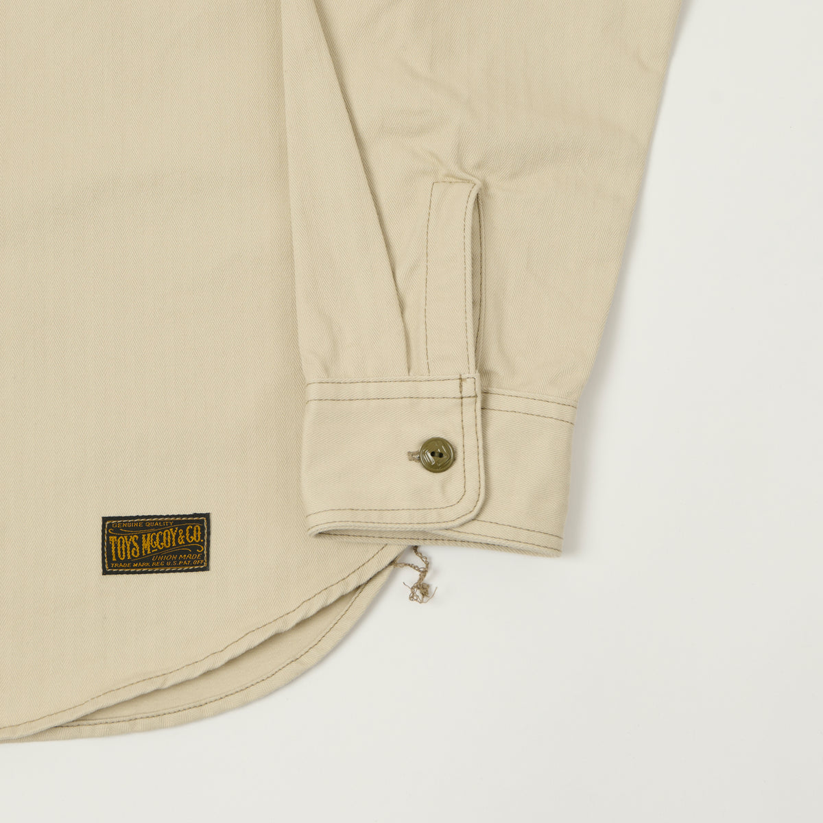 TOYS McCOY Herringbone Twill Dockers Work Shirt - Ivory