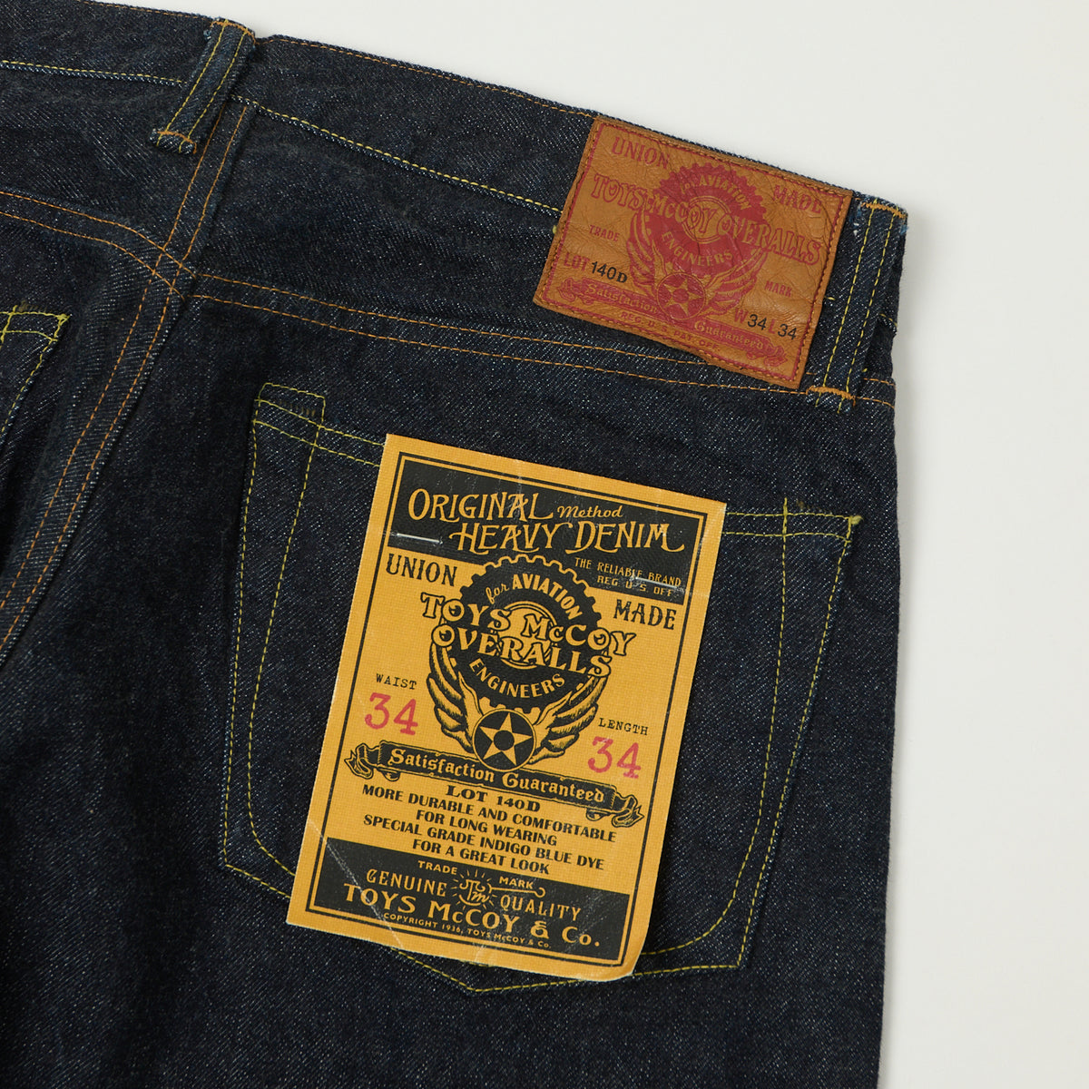 TOYS McCOY 140D 14oz Regular Straight Jean - One Wash