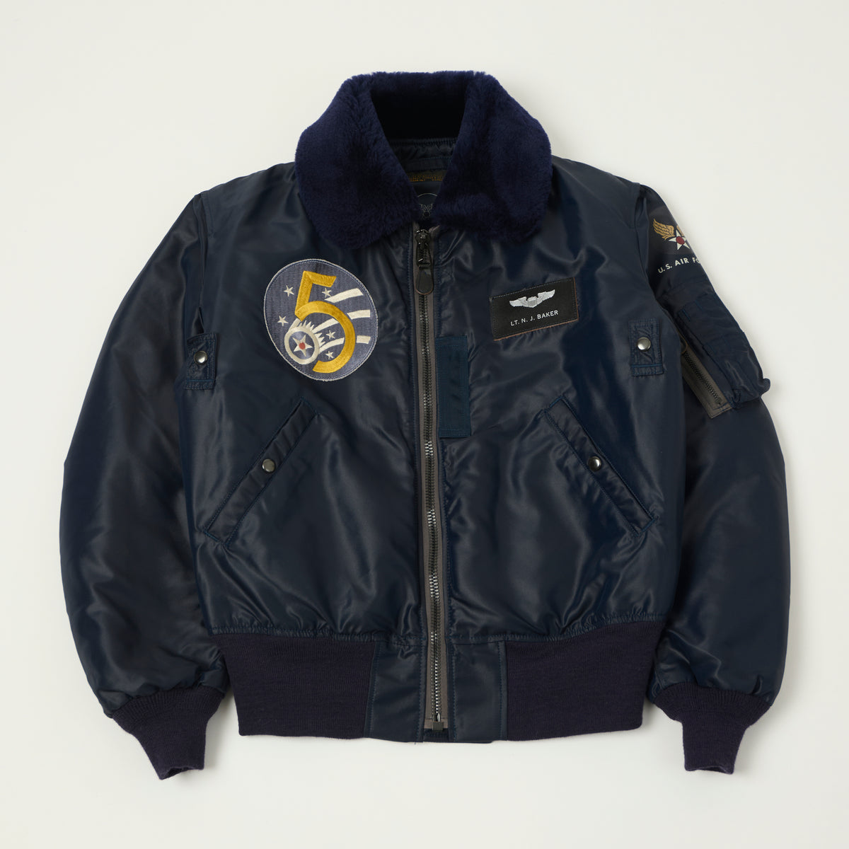 TOYS McCOY Marylin Monroe 'Anything Goes' B-15C Flight Jacket - Navy