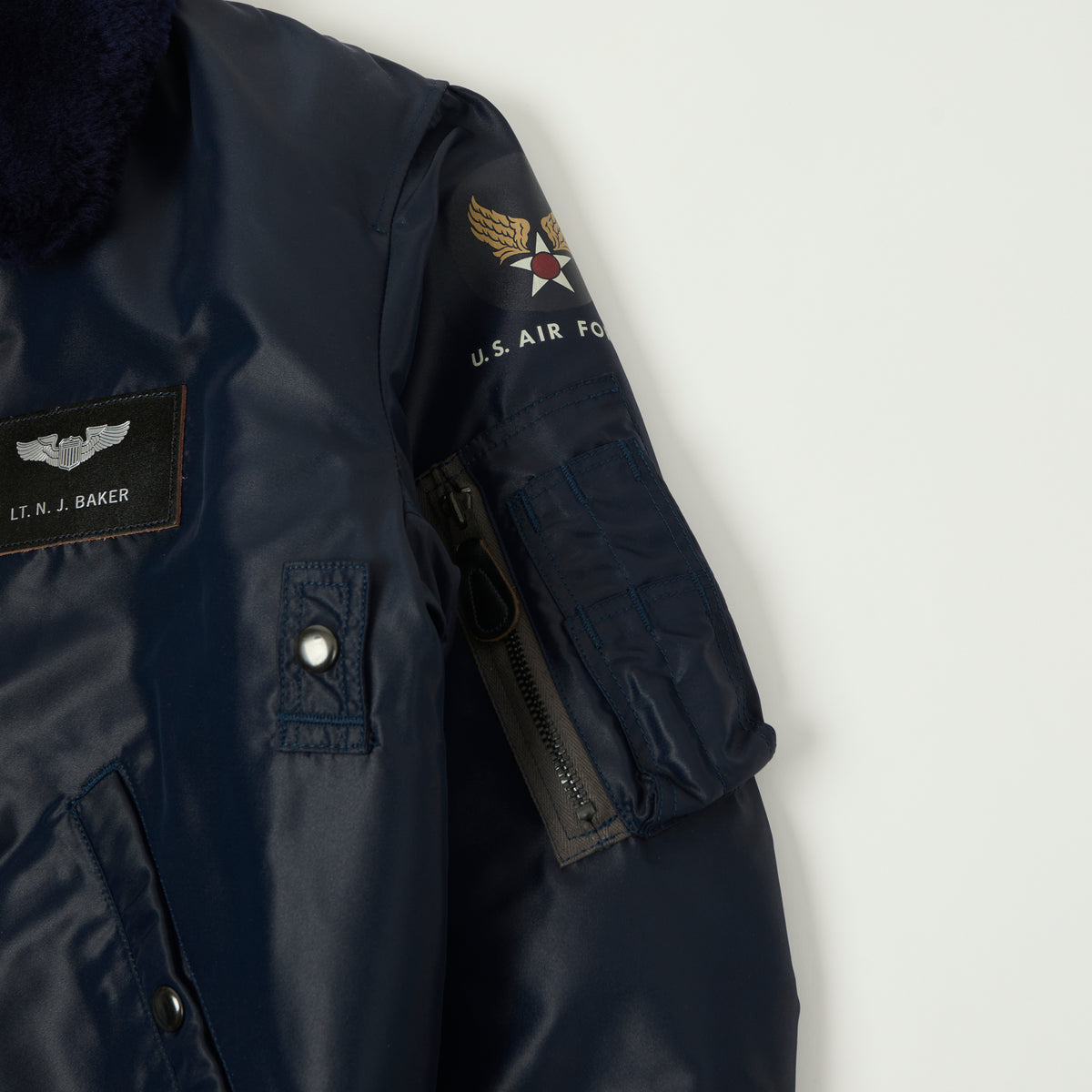 TOYS McCOY Marylin Monroe 'Anything Goes' B-15C Flight Jacket - Navy