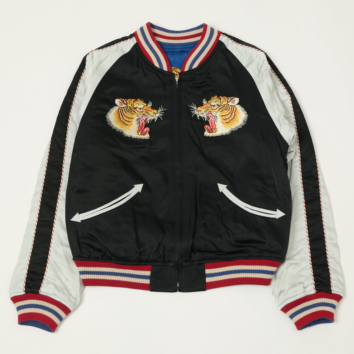 TOYS McCOY Marilyn Monroe Reversible 'Sukajan' Souvenir Jacket - Blue/Black