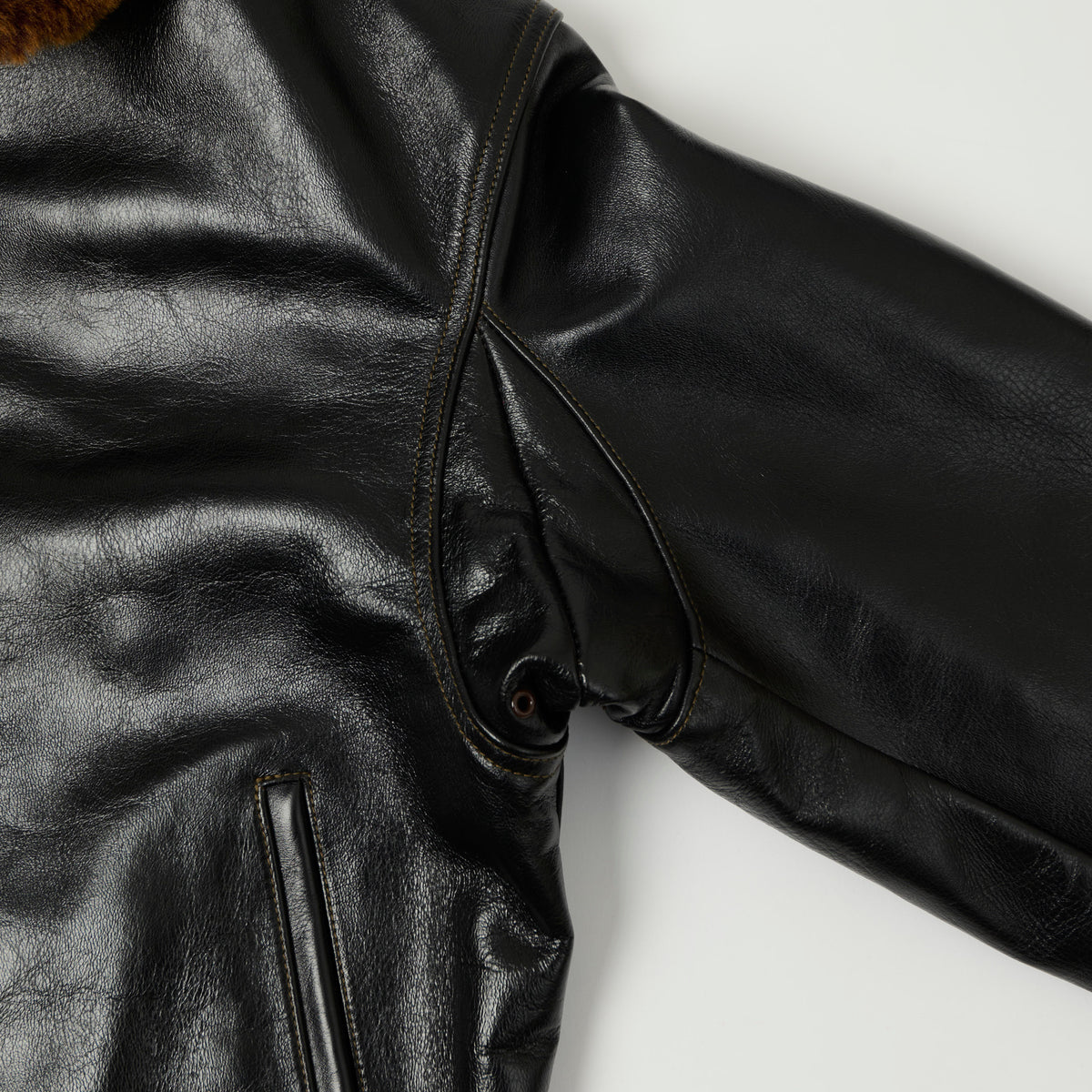 TOYS McCOY U.S. Navy N-1 Horsehide Leather Deck Jacket - Black