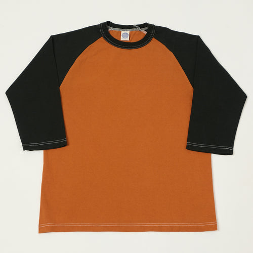 TOYS McCOY Raglan Sleeve Baseball T-Shirt - Orange/Black