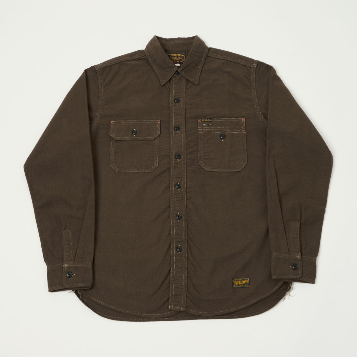 TOYS McCOY 'Sidewinder' Brushed Flannel Work Shirt - Brown