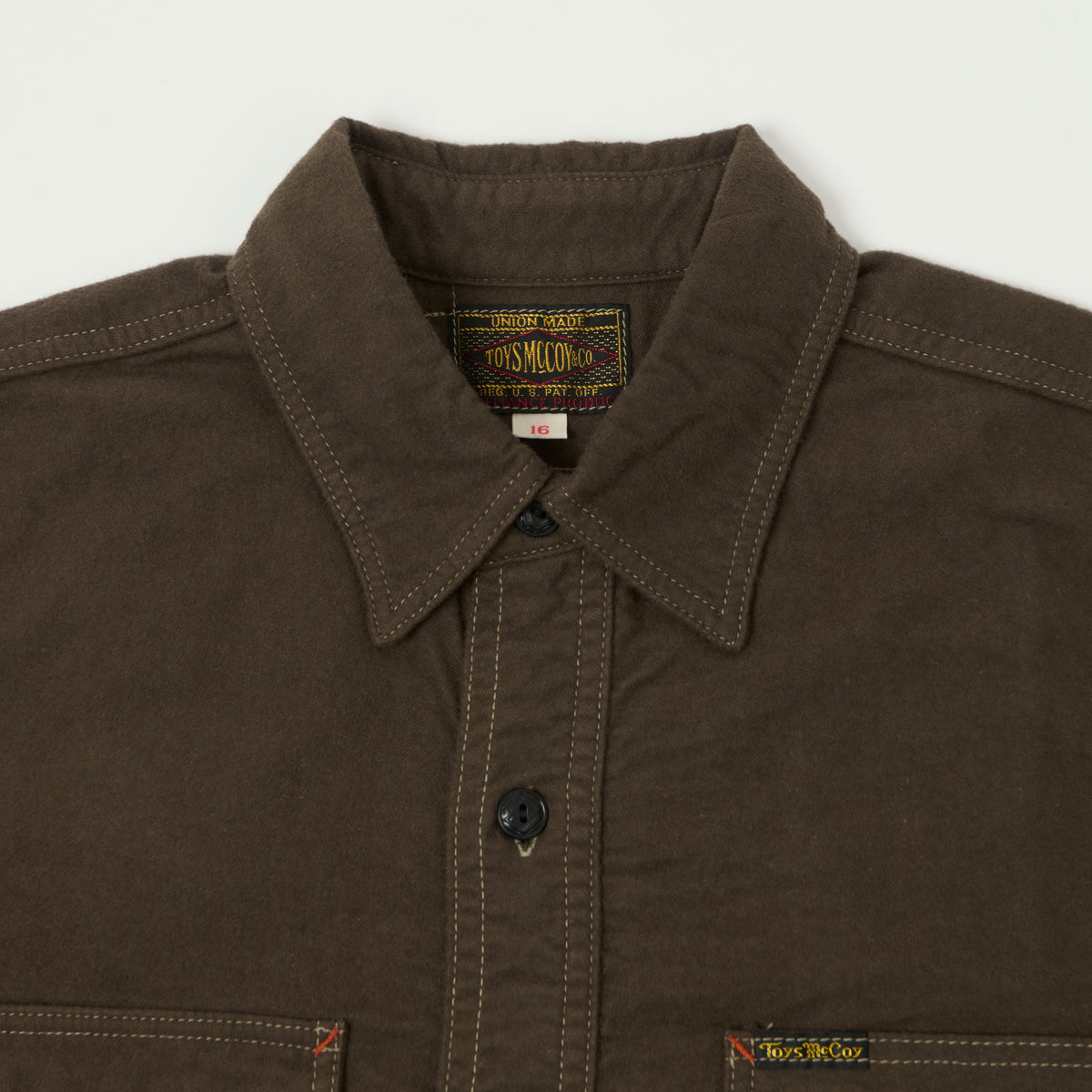 TOYS McCOY 'Sidewinder' Brushed Flannel Work Shirt - Brown