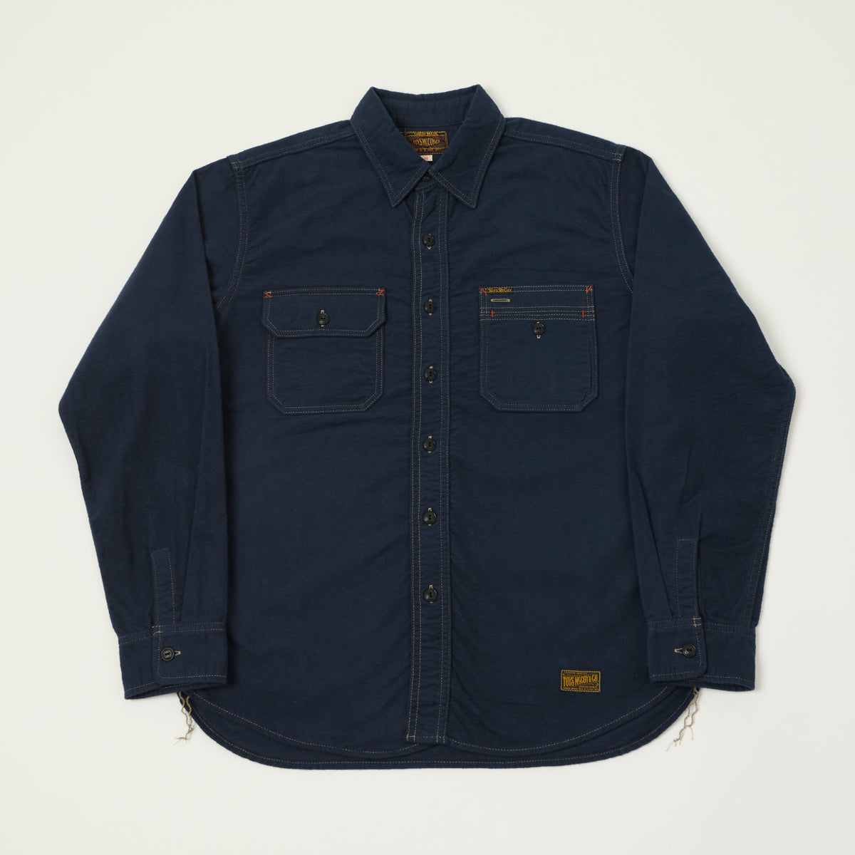 TOYS McCOY 'Sidewinder' Brushed Flannel Work Shirt - Navy