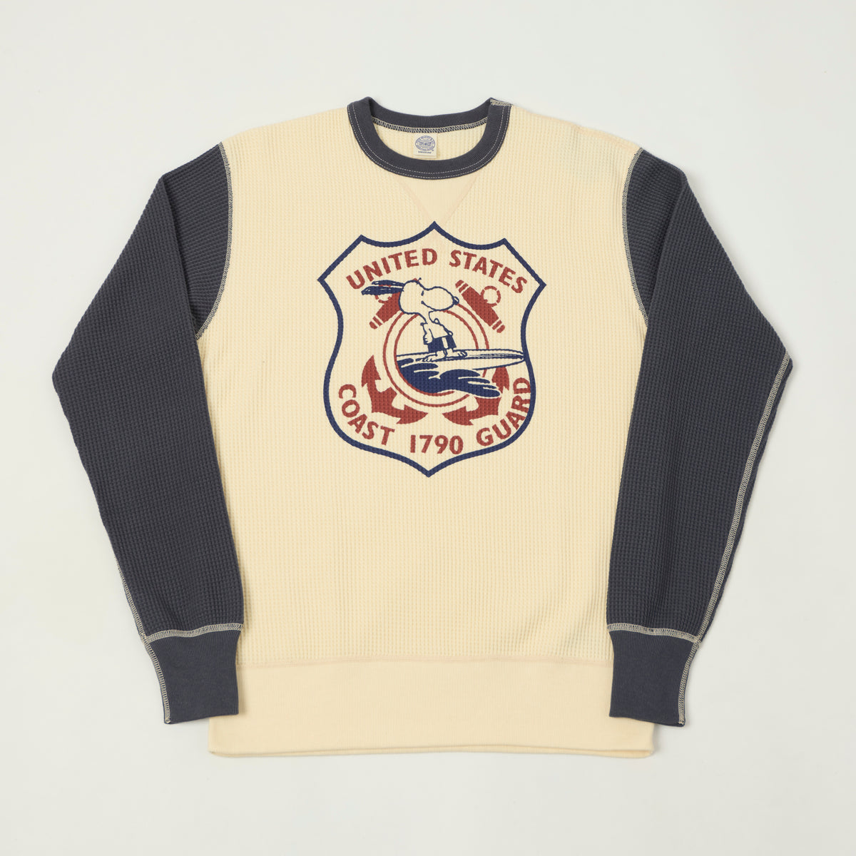 TOYS McCOY Snoopy 'US Coast Guard' Thermal Sweatshirt - Natural