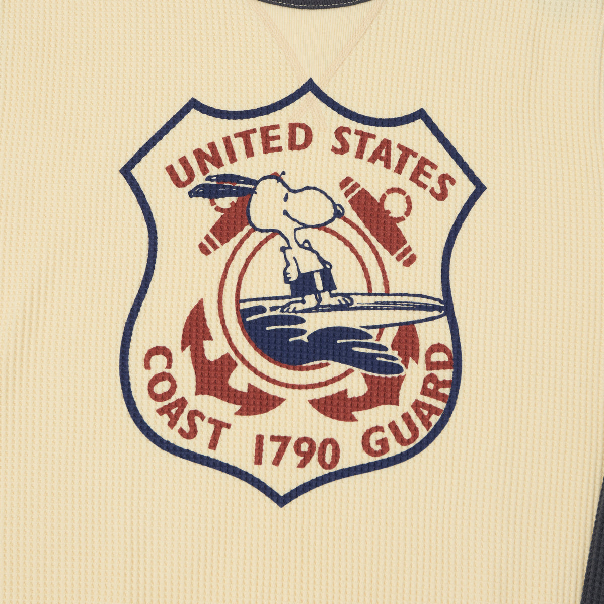 TOYS McCOY Snoopy 'US Coast Guard' Thermal Sweatshirt - Natural