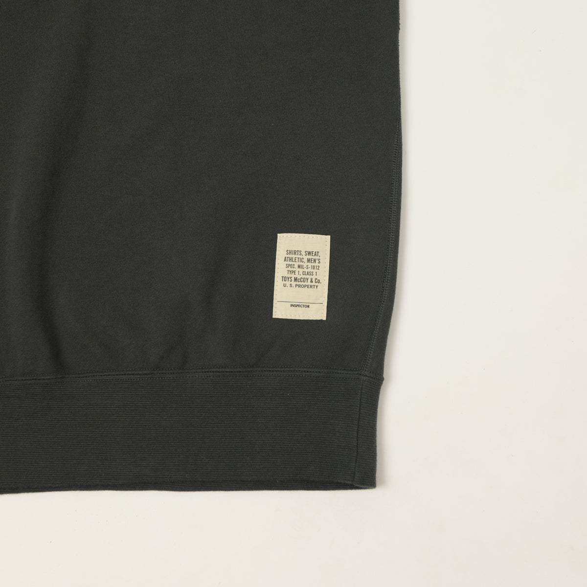TOYS McCOY Short Sleeve Military Sweatshirt - Black