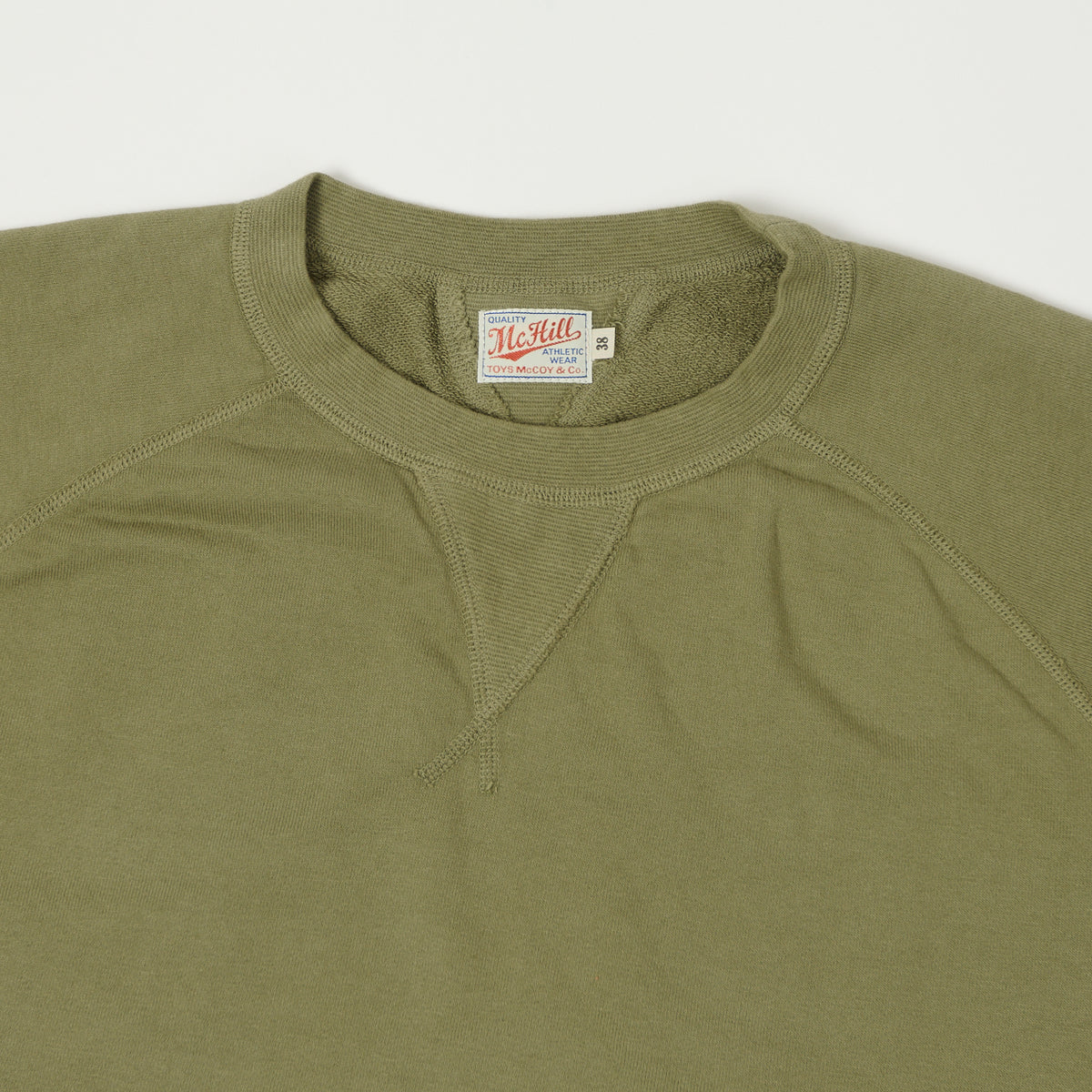 TOYS McCOY Short Sleeve Military Sweatshirt - Olive