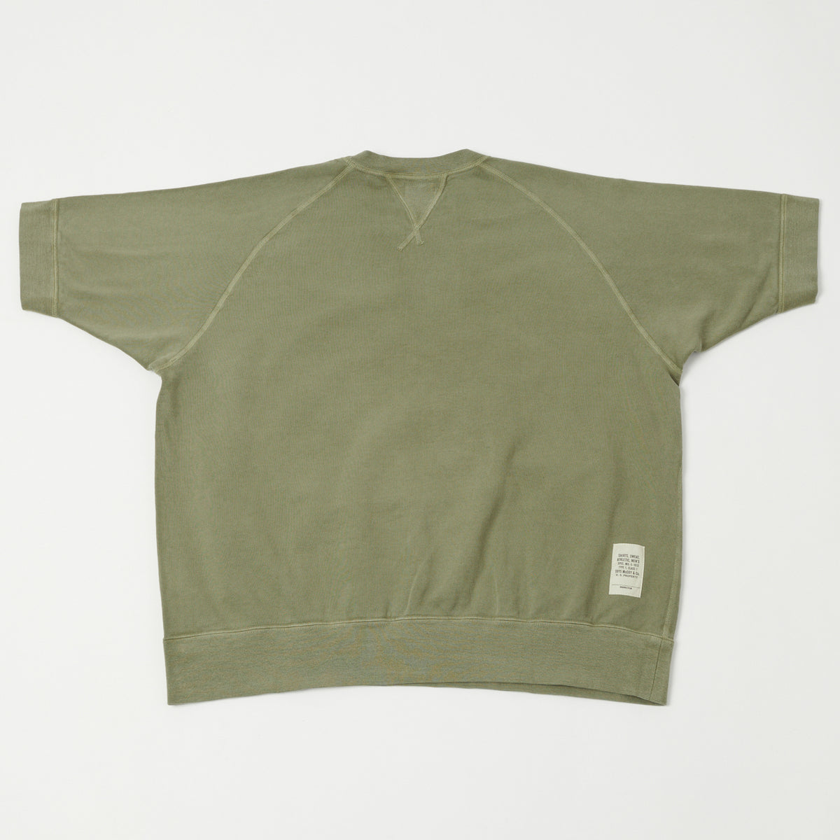 TOYS McCOY Short Sleeve Military Sweatshirt - Lt Olive